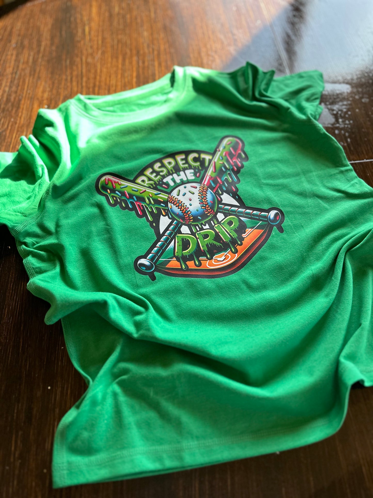 Green Double Bat “Respect The Drip” Tee