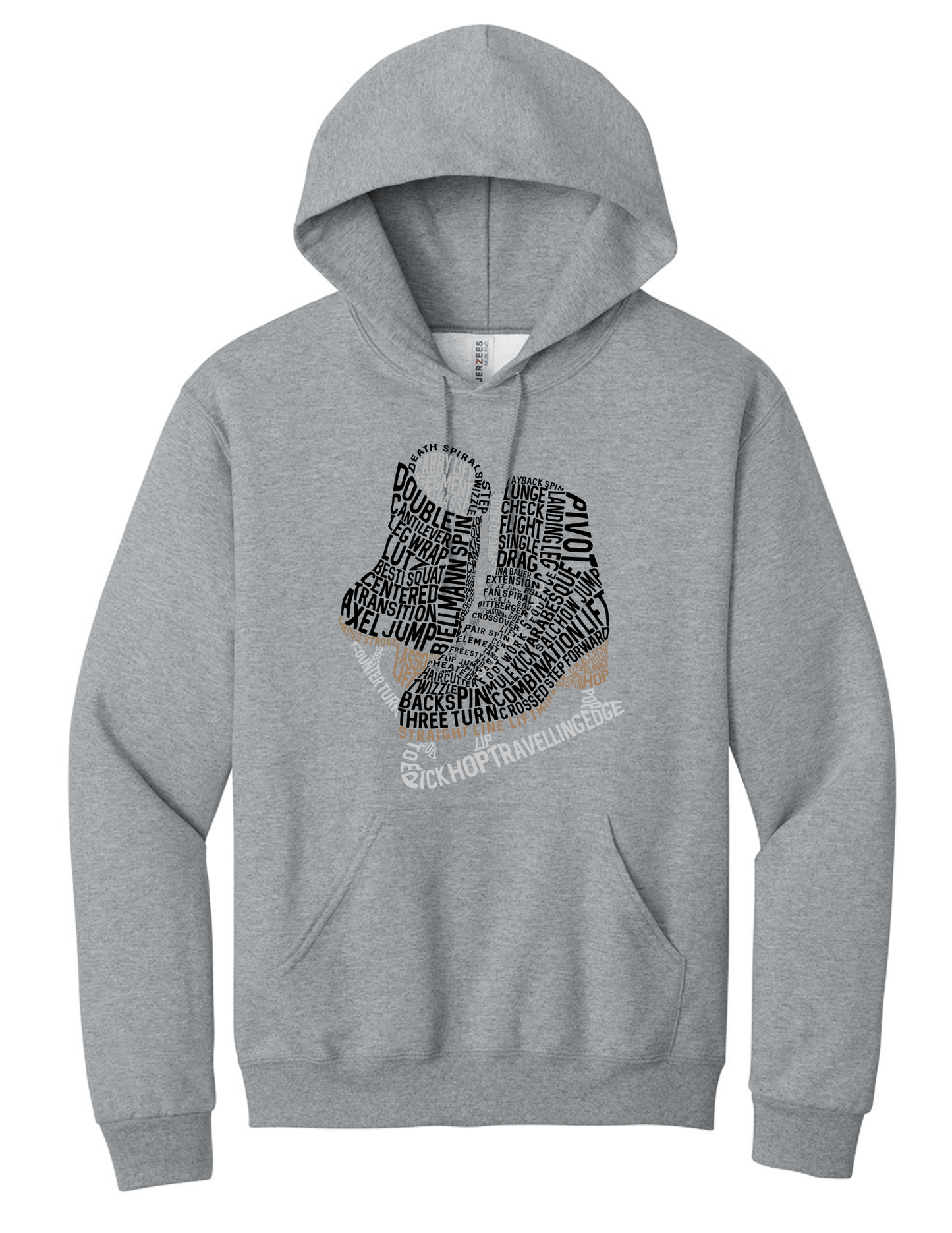 Figure Skate Typography Hoodie