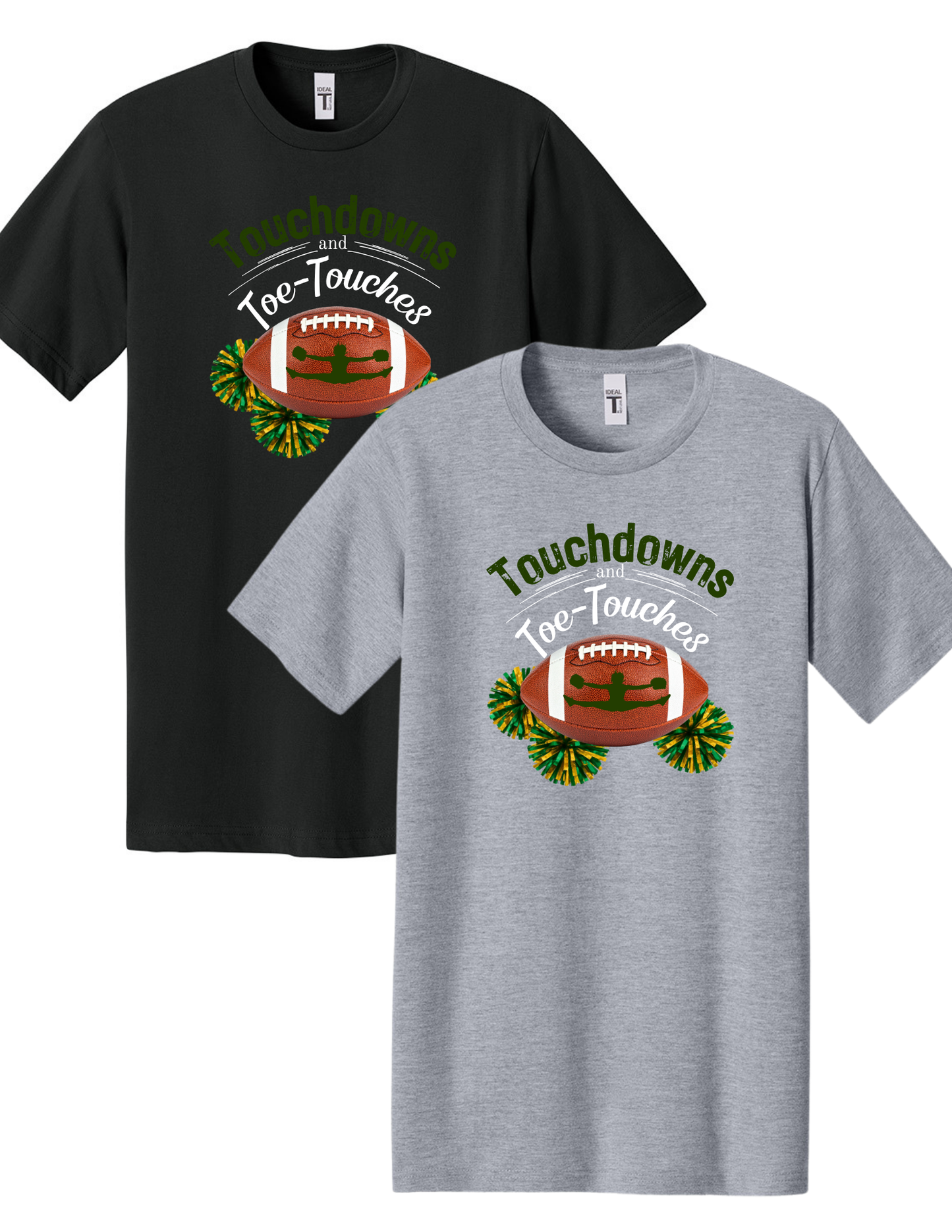 “Touchdowns and Toe Touches” with Poms YOUTH Tee