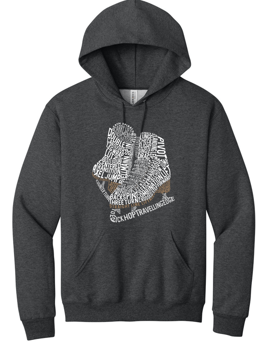 Figure Skate Typography Hoodie