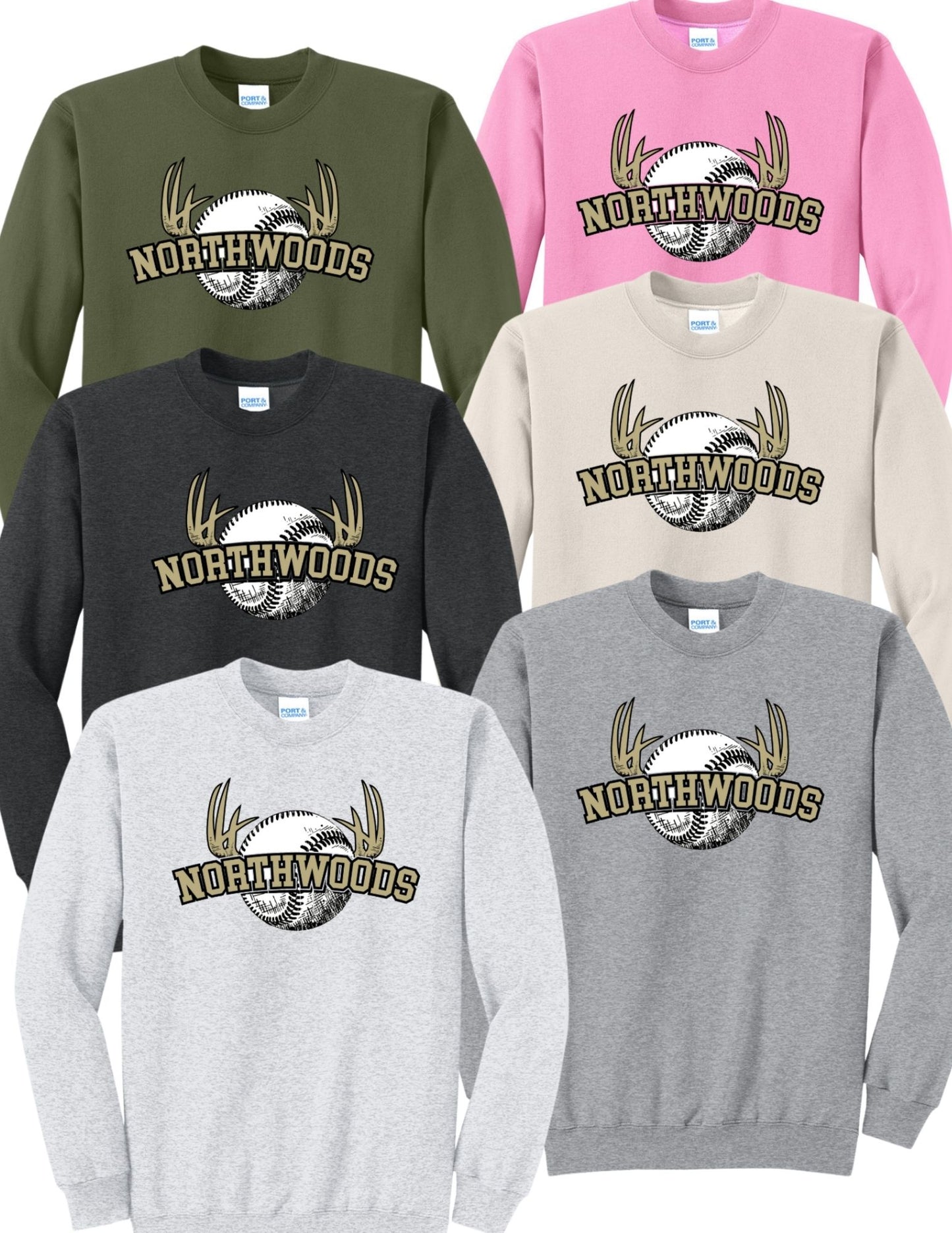 Port & Co Core Fleece Crewneck Sweatshirt (Adult/Youth)