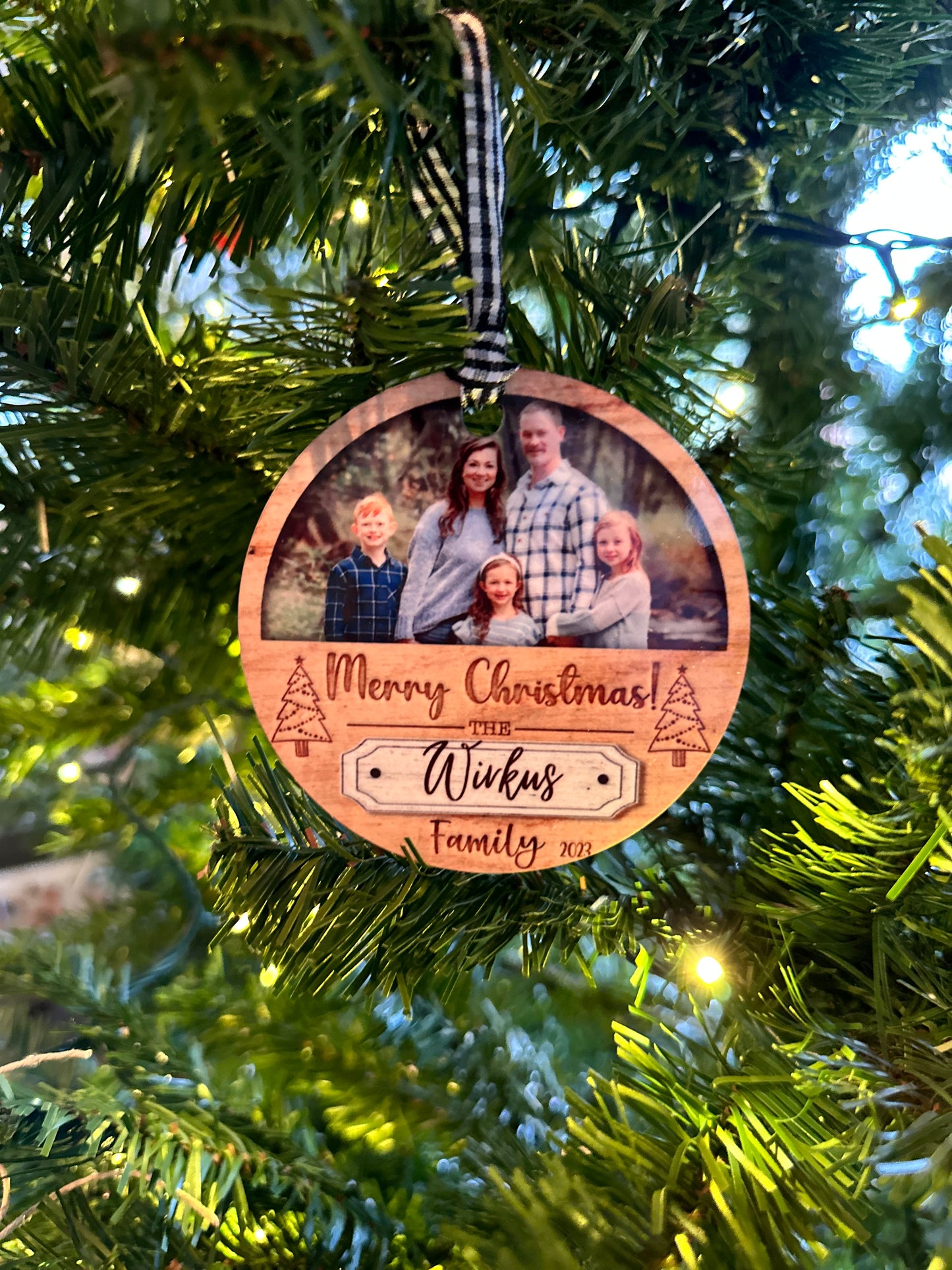 Custom Photo Christmas Ornament
