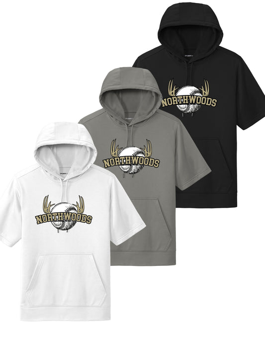 Sport-Tek Sport-Wick Fleece Short Sleeve Hooded Pullover