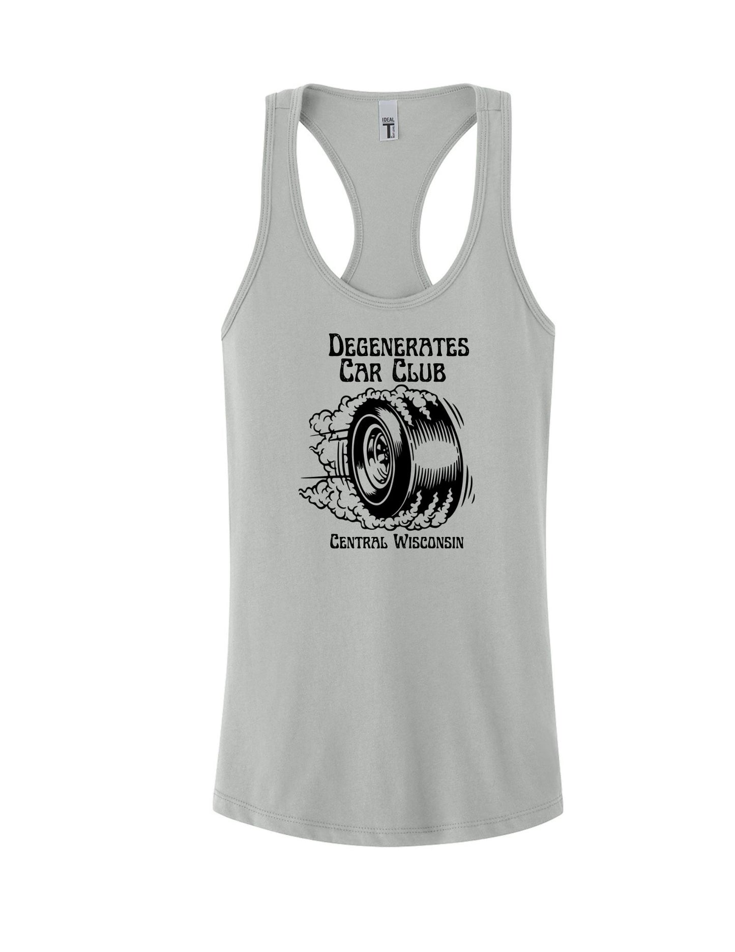 Degenerates Car Club Gray Tank