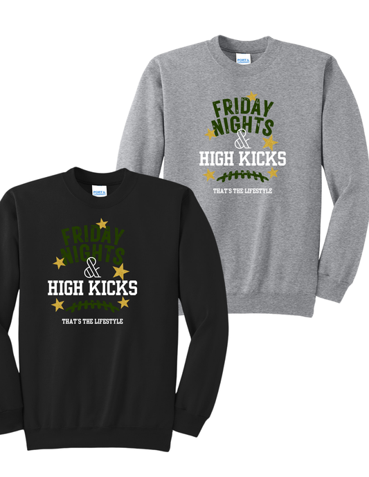 “Friday Nights & High Kicks” Crewneck Sweatshirt