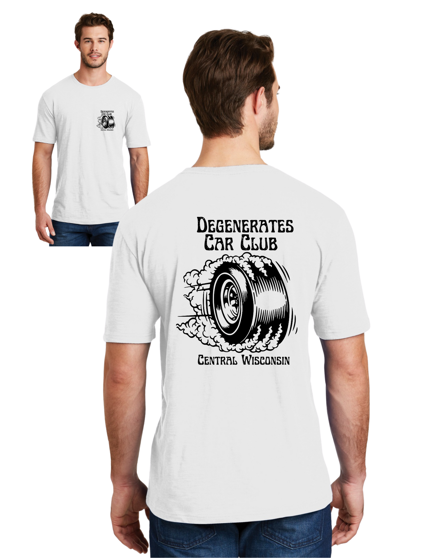 Degenerates Car Club White