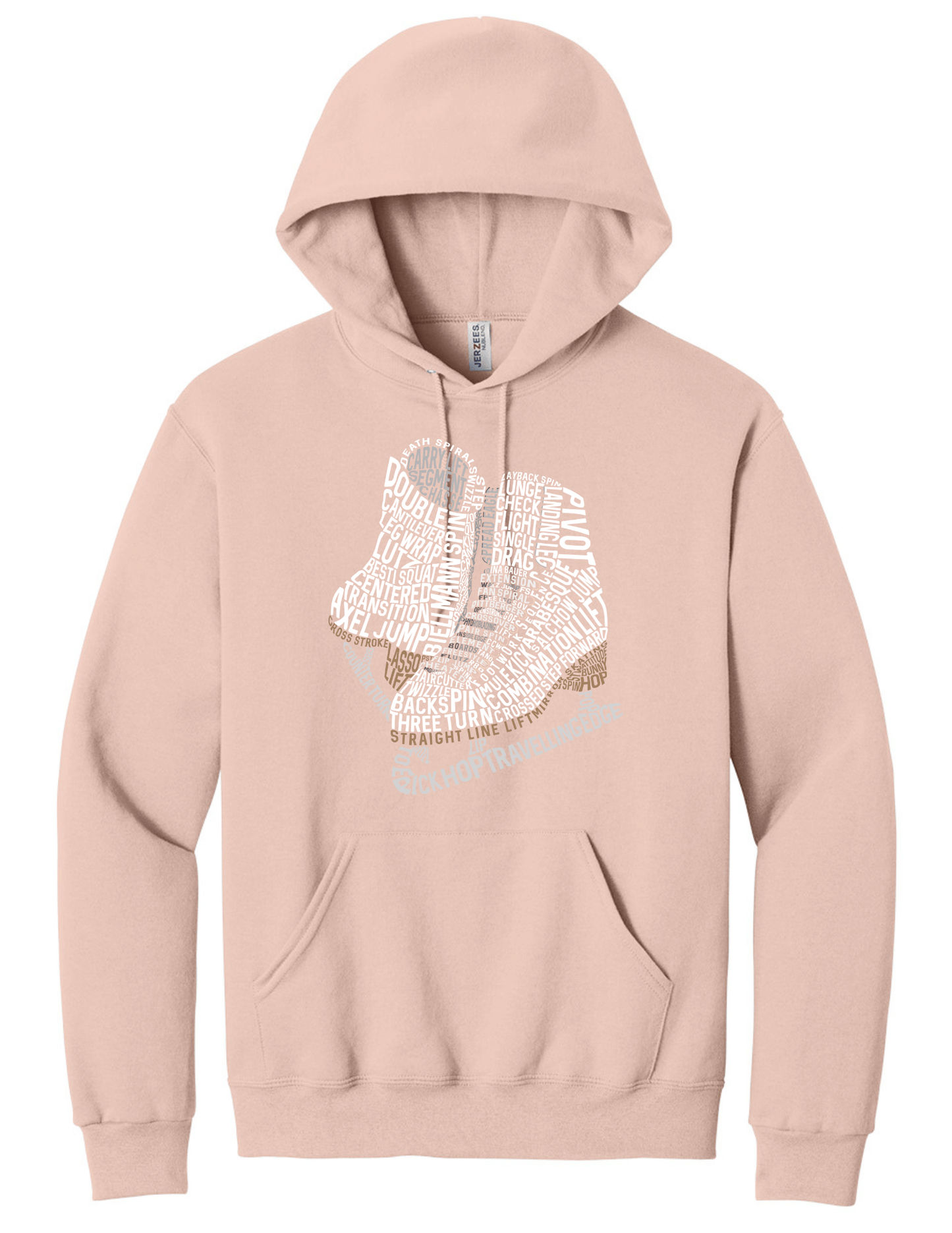 Figure Skate Typography Hoodie