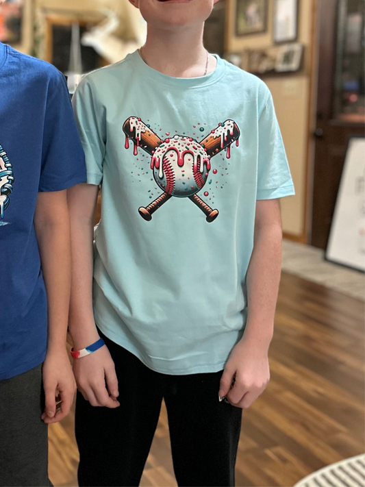 Baseball Bats & Ball Drip Shirt