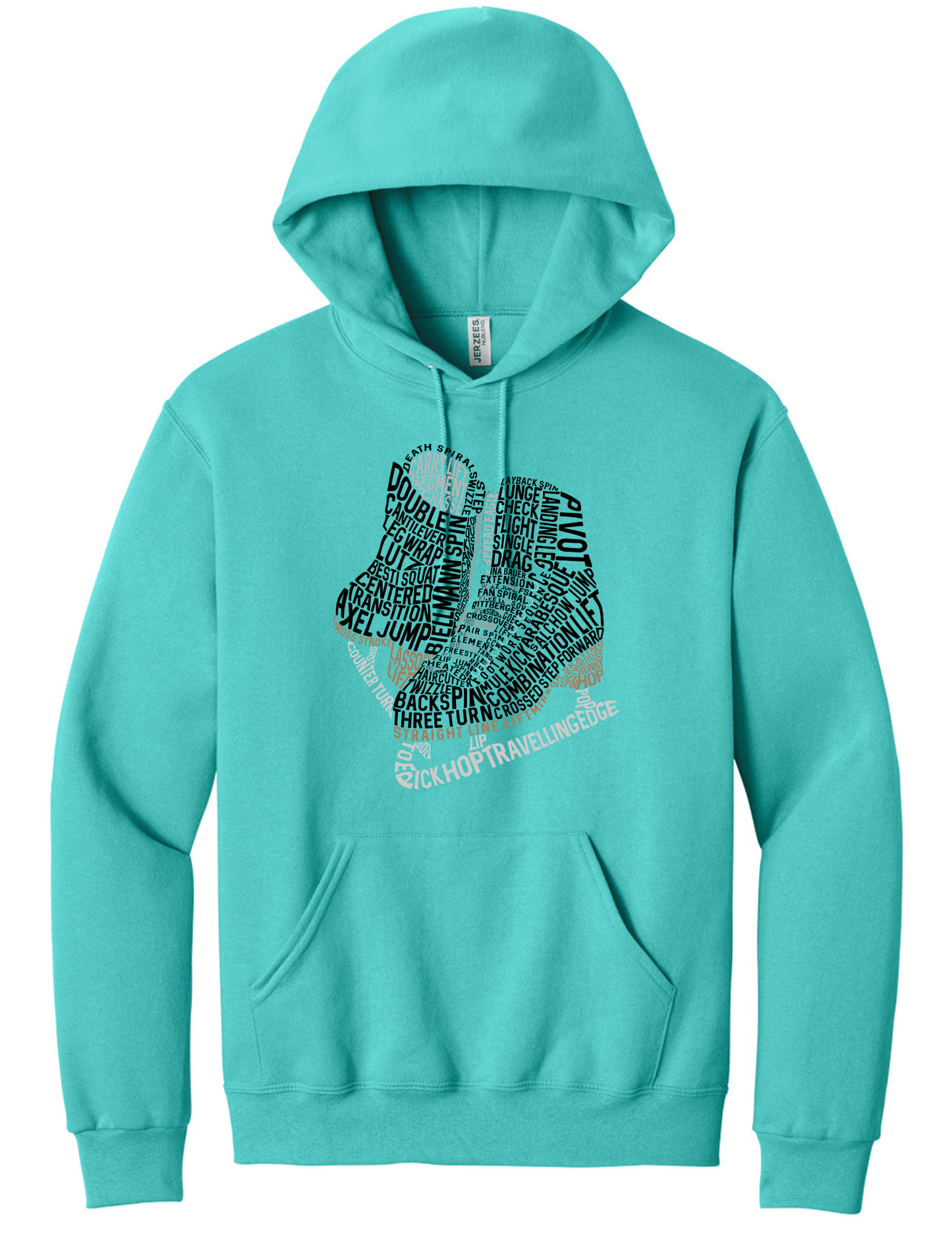Figure Skate Typography Hoodie