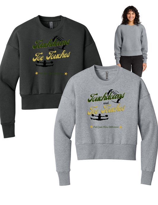 “Touchdowns and Toe Touches” Heavyweight Women’s Sweatshirt