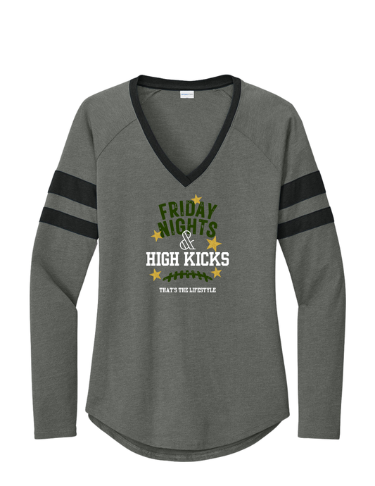 “Friday Nights and High Kicks”  Women’s Long Sleeve
